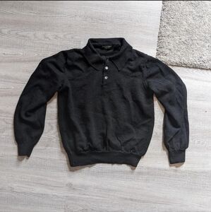vintage black wool collared sweater